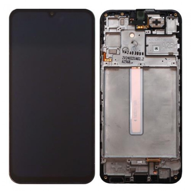 Οθόνη με Touch Screen & Μπροστινή Πρόσοψη Samsung A256B Galaxy A25 5G Μαύρο (Original)