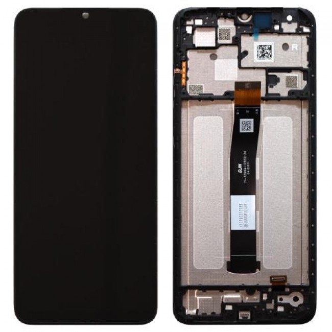 Οθόνη με Touch Screen & Μεσαίο Πλαίσιο Xiaomi Redmi 12C Μαύρο (Original)