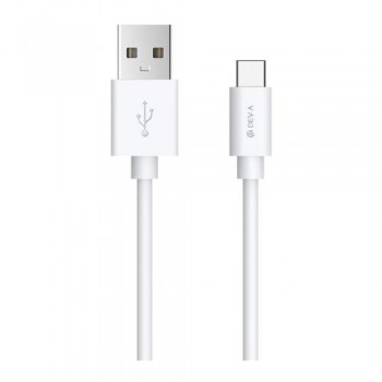 Καλώδιο Σύνδεσης USB 2.0 Devia EC066 USB A σε USB C 10.5W 2m Smart Λευκό