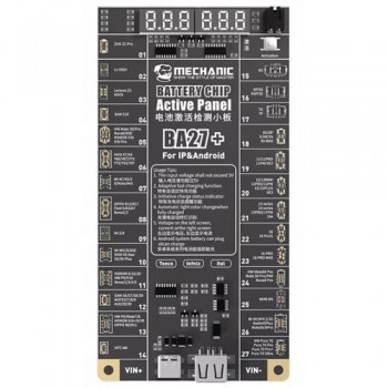Πλακέτα Mechanic BA27 Plus για Έλεγχο Τάσης - Φόρτιση - Εκκίνηση Μπαταριών για Συσκευές Apple έως 17 Series, Samsung, Xiaomi & Huawei Πλακέτα Mechanic BA27 Plus για Έλεγχο Τάσης - Φόρτιση - Εκκίνηση Μπαταριών για Συσκευές Apple έως 17 Series, Samsung, Xiaomi & Huawei