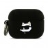 Θήκη Σιλικόνης Karl Lagerfeld Apple AirPods Pro 3 (2025) Choupette Head 3D Μαύρο