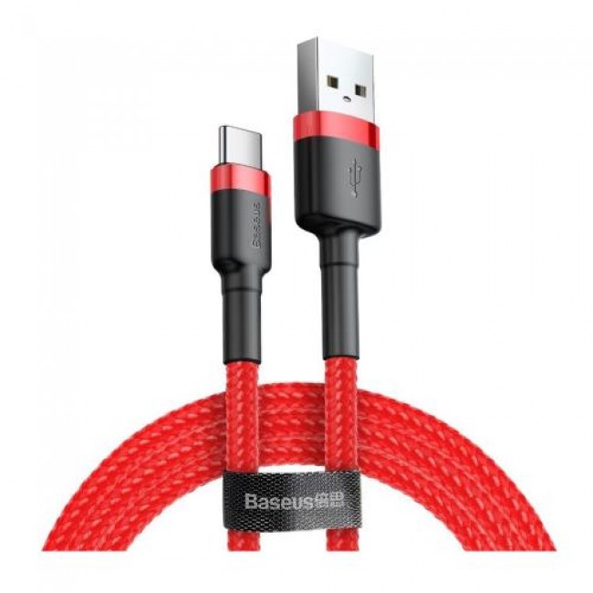 Καλώδιο Σύνδεσης USB 2.0 Baseus Cafule USB A σε USB C 18W 3A 1m Κόκκινο