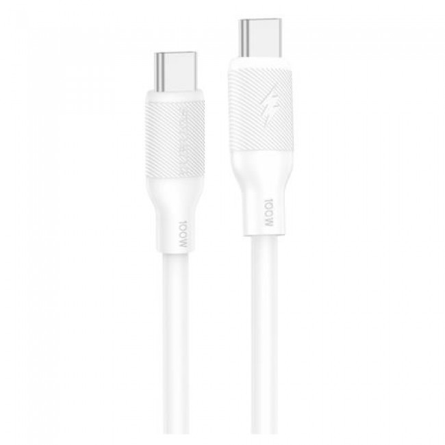 Καλώδιο Σύνδεσης USB 2.0 Foneng X80 USB C σε USB C 100W 1m Λευκό