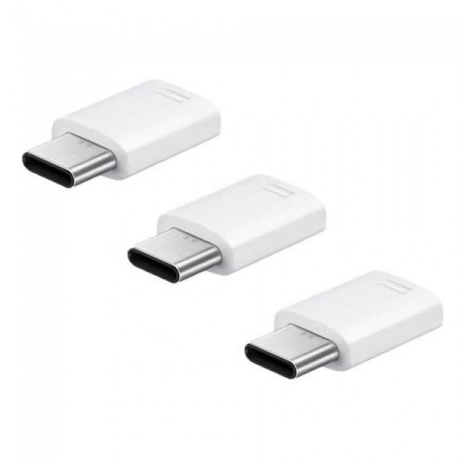 Αντάπτορας Samsung EE-GN930KWEG Micro USB (Female) σε USB C (Male) Λευκό (3 τεμ.)