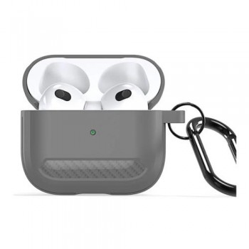 Θήκη TPU Dux Ducis PECB Apple AirPods 3 με Γάντζο Γκρι Θήκη TPU Dux Ducis PECB Apple AirPods 3 με Γάντζο Γκρι