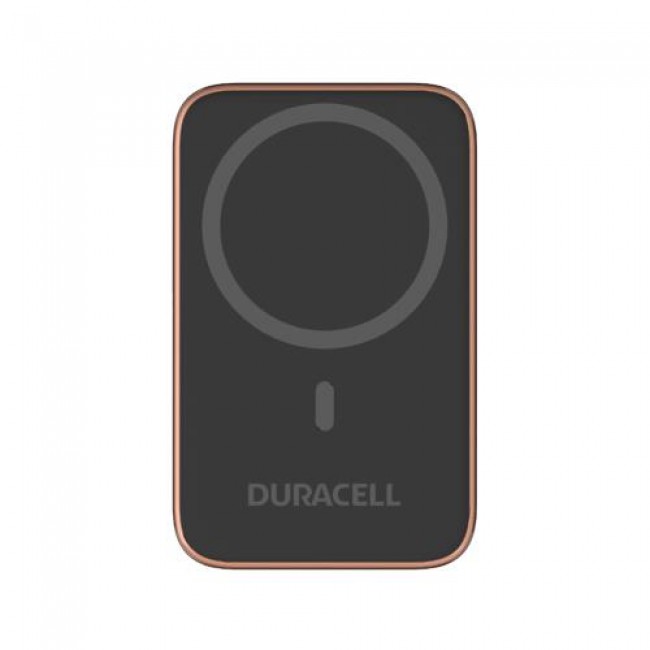 Φορτιστής Ανάγκης Duracell Magnetic MagSafe Micro 5 12W 5000mAh με Βραχίονα Στήριξης Μαύρο