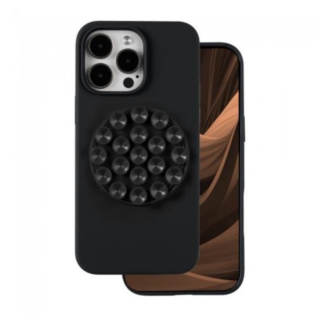 Θήκη Silicon & PC inos Apple iPhone 16 Pro Max με Suction Cup Μαύρο