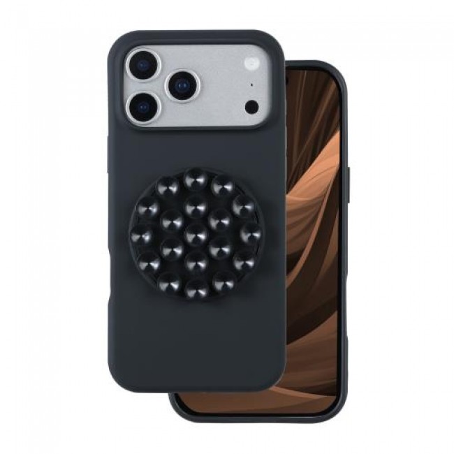 Θήκη Silicon & PC inos Apple iPhone 17 Pro με Suction Cup Μαύρο