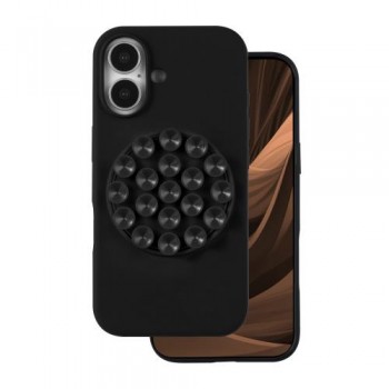 Θήκη Silicon & PC inos Apple iPhone 17 με Suction Cup Μαύρο