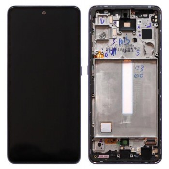 Οθόνη με Touch Screen & Μπροστινή Πρόσοψη Samsung A528B Galaxy A52s 5G Μωβ (Original)