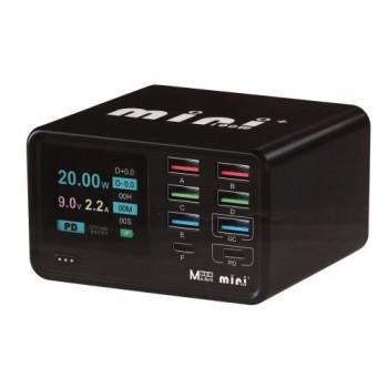 Πολυφορτιστής Πάγκου MaAnt DianBa Mini+ με 8 Θύρες USB A & USB C PD/ QC 100W & Οθόνη Ενδείξεων