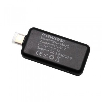 Διαγνωστικό USB KWS-1802C με 1x Θύρα USB C & Οθόνη LCD Τάσης & Ρεύματος
