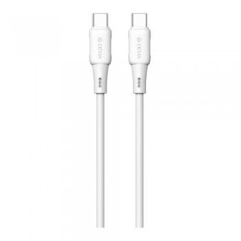 Καλώδιο Σύνδεσης USB 2.0 Devia EC632 USB C σε USB C 3A 60W Silicone Pro3 1m Λευκό