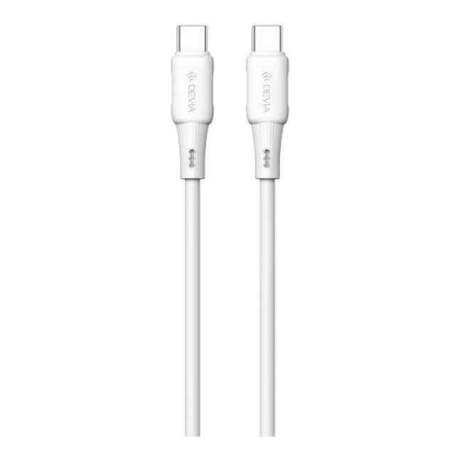 Καλώδιο Σύνδεσης USB 2.0 Devia EC632 USB C σε USB C 3A 60W Silicone Pro3 1m Λευκό Καλώδιο Σύνδεσης USB 2.0 Devia EC632 USB C σε USB C 3A 60W Silicone Pro3 1m Λευκό