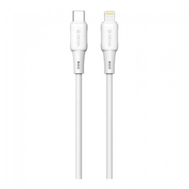 Καλώδιο Σύνδεσης USB 2.0 Devia EC631 USB C σε Lightning 3A 27W Silicone Pro3 1m Λευκό Καλώδιο Σύνδεσης USB 2.0 Devia EC631 USB C σε Lightning 3A 27W Silicone Pro3 1m Λευκό