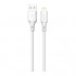 Καλώδιο Σύνδεσης USB 2.0 Devia EC630 USB A σε Lightning 2.4A Silicone Pro3 1m Λευκό