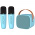 Φορητό Ηχείο Bluetooth Blavec WS-07 Karaoke Party με 2 Μικρόφωνα 5W Μπλε