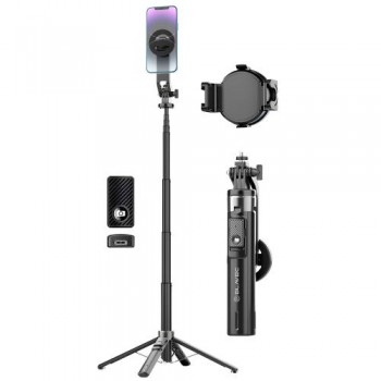 Ασύρματο Selfie Stick & Τρίποδο Blavec Aluminium Fusion P-06 με Τηλεχειριστήριο για Smartphones 1,34m Μαύρο
