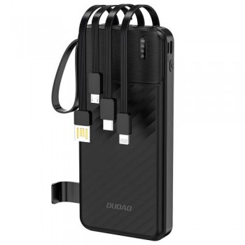 Φορτιστής Ανάγκης Dudao K11 10W 10000mAh με 4 Ενσωματωμένα Καλώδια Μαύρο Φορτιστής Ανάγκης Dudao K11 10W 10000mAh με 4 Ενσωματωμένα Καλώδια Μαύρο