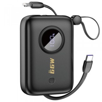 Φορτιστής Ανάγκης Dudao K14 22.5W 10000mAh PD με 2 Ενσωματωμένα Καλώδια Μαύρο Φορτιστής Ανάγκης Dudao K14 22.5W 10000mAh PD με 2 Ενσωματωμένα Καλώδια Μαύρο