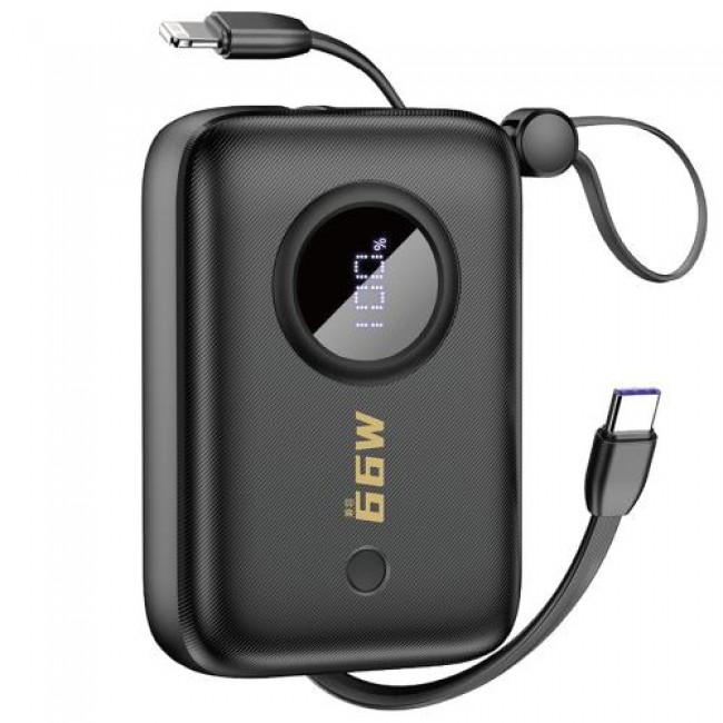 Φορτιστής Ανάγκης Dudao K14 22.5W 10000mAh PD με 2 Ενσωματωμένα Καλώδια Μαύρο Φορτιστής Ανάγκης Dudao K14 22.5W 10000mAh PD με 2 Ενσωματωμένα Καλώδια Μαύρο