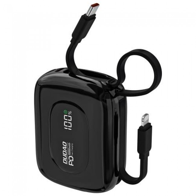Φορτιστής Ανάγκης Dudao K32 22.5W 10000mAh με 2 Ενσωματωμένα Καλώδια Μαύρο Φορτιστής Ανάγκης Dudao K32 22.5W 10000mAh με 2 Ενσωματωμένα Καλώδια Μαύρο