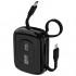 Φορτιστής Ανάγκης Dudao K32 22.5W 10000mAh με 2 Ενσωματωμένα Καλώδια Μαύρο