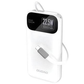 Φορτιστής Ανάγκης Dudao K31 22.5W 10000mAh PD QC με Ενσωματωμένο Retractable Καλώδιο Λευκό Φορτιστής Ανάγκης Dudao K31 22.5W 10000mAh PD QC με Ενσωματωμένο Retractable Καλώδιο Λευκό