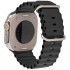 Λουράκι Σιλικόνης Ocean για Apple Watch 44/ 45/ 46/ 49mm Μαύρο (Ασυσκεύαστο)