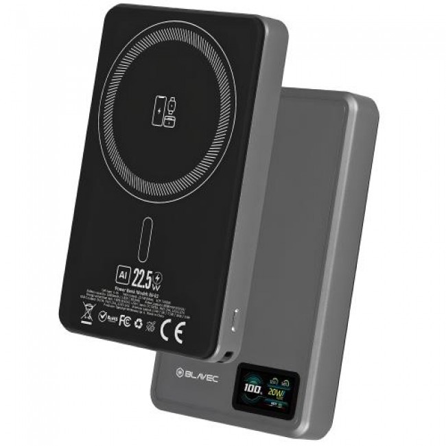 Φορτιστής Ανάγκης Blavec BJ-03 22.5W 10000mAh 3 σε 1 Magnetic Γκρι
