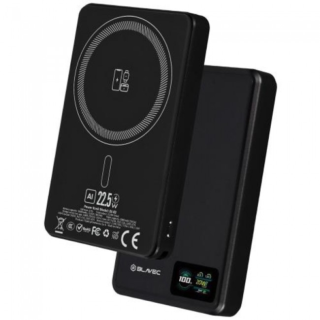 Φορτιστής Ανάγκης Blavec BJ-03 22.5W 10000mAh 3 σε 1 Magnetic Μαύρο