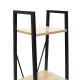Βιβλιοθήκη Ramon pakoworld φυσικό-μαύρο 34x32,5x148εκ Βιβλιοθήκη Ramon pakoworld φυσικό-μαύρο 34x32,5x148εκ