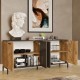 Μπουφές Kermit pakoworld ανθρακί-oak 160x40x72εκ Μπουφές Kermit pakoworld ανθρακί-oak 160x40x72εκ