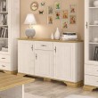 Μπουφές Jaden pakoworld golden oak-λευκό antique 137,5x39x88,5εκ Μπουφές Jaden pakoworld golden oak-λευκό antique 137,5x39x88,5εκ