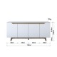 Μπουφές Rafaelo pakoworld λευκό-καρυδί 180x45x78,5εκ Μπουφές Rafaelo pakoworld λευκό-καρυδί 180x45x78,5εκ