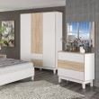 Συρταριέρα Awell pakoworld 3ων συρταριών sonoma-λευκό 90x44x88,5εκ Συρταριέρα Awell pakoworld 3ων συρταριών sonoma-λευκό 90x44x88,5εκ