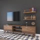 Σύνθετο σαλονιού Jasmine pakoworld καρυδί 180x35x48.5εκ Σύνθετο σαλονιού Jasmine pakoworld καρυδί 180x35x48.5εκ