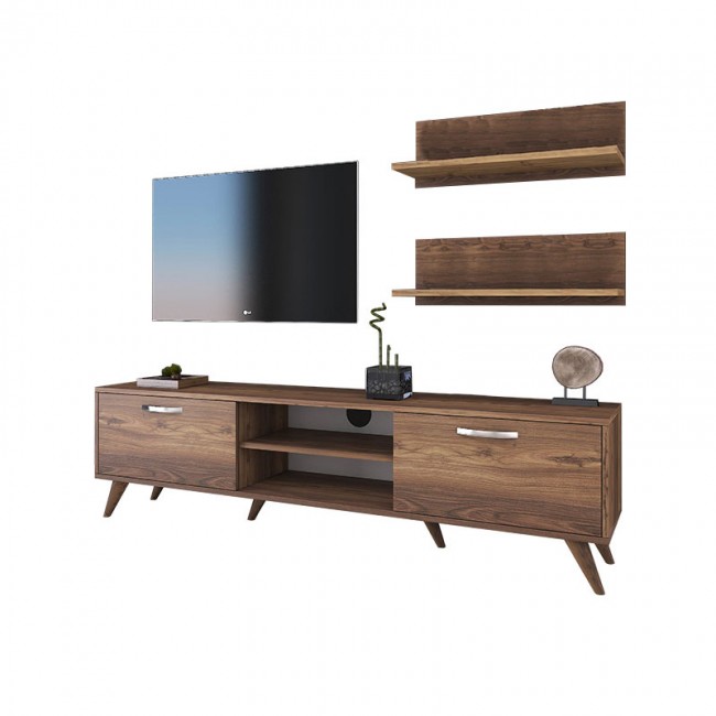 Σύνθετο σαλονιού Jasmine pakoworld καρυδί 180x35x48.5εκ Σύνθετο σαλονιού Jasmine pakoworld καρυδί 180x35x48.5εκ