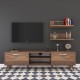 Σύνθετο σαλονιού Jasmine pakoworld καρυδί 180x35x48.5εκ Σύνθετο σαλονιού Jasmine pakoworld καρυδί 180x35x48.5εκ