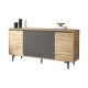 Μπουφές Augusta pakoworld oak-ανθρακί 160x40x78.5εκ Μπουφές Augusta pakoworld oak-ανθρακί 160x40x78.5εκ