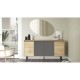 Μπουφές Augusta pakoworld oak-ανθρακί 160x40x78.5εκ Μπουφές Augusta pakoworld oak-ανθρακί 160x40x78.5εκ