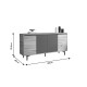 Μπουφές Augusta pakoworld oak-ανθρακί 160x40x78.5εκ Μπουφές Augusta pakoworld oak-ανθρακί 160x40x78.5εκ