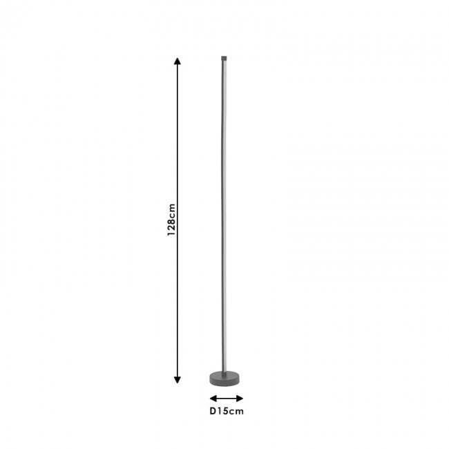 Φωτιστικό δαπέδου PWL-1053 pakoworld RGB LED 20W μαύρο 15x15x128εκ