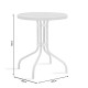 Τραπέζι κήπου Watson pakoworld μέταλλο λευκό-γυαλί Φ60x70εκ