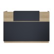 Γραφείο reception Lotus pakoworld σε χρώμα φυσικό - ανθρακί 180x70x110εκ