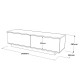Έπιπλο τηλεόρασης Zoeva pakoworld wenge 140x.35x38.2εκ Έπιπλο τηλεόρασης Zoeva pakoworld wenge 140x.35x38.2εκ