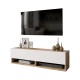 Έπιπλο τηλεόρασης επιτοίχιο Roscoe pakoworld λευκό-oak 100x31.5x29.5εκ Έπιπλο τηλεόρασης επιτοίχιο Roscoe pakoworld λευκό-oak 100x31.5x29.5εκ