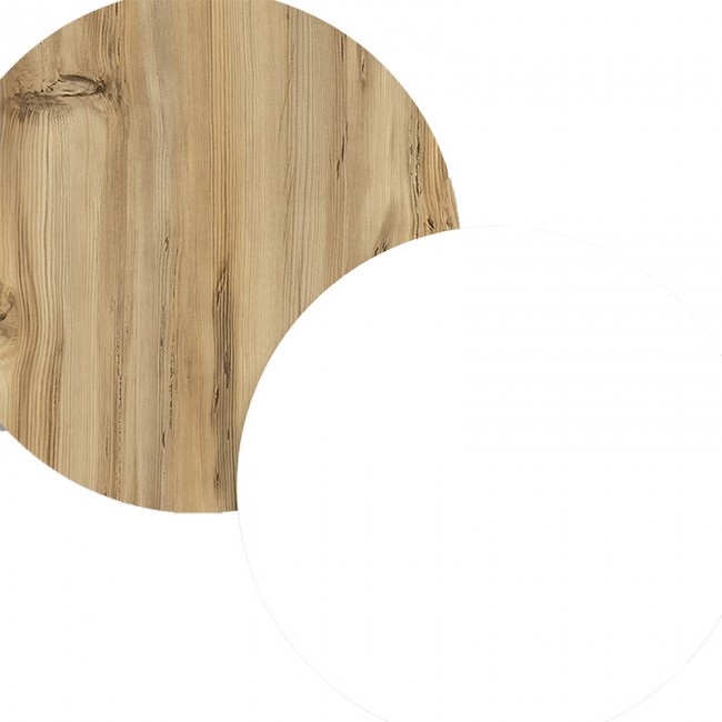 Τραπέζι σαλονιού Thunder pakoworld sonoma-λευκό 90x60x31.5εκ Τραπέζι σαλονιού Thunder pakoworld sonoma-λευκό 90x60x31.5εκ