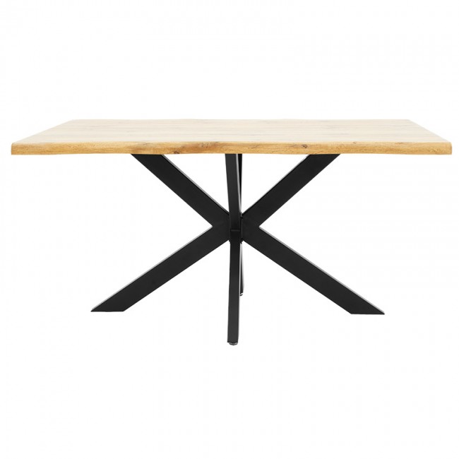 Tραπέζι Gilman pakoworld MDF καρυδί-μαύρο 150x90x75εκ Tραπέζι Gilman pakoworld MDF καρυδί-μαύρο 150x90x75εκ