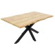 Tραπέζι Gilman pakoworld MDF καρυδί-μαύρο 150x90x75εκ Tραπέζι Gilman pakoworld MDF καρυδί-μαύρο 150x90x75εκ